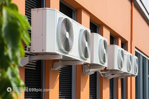 户外的空调机